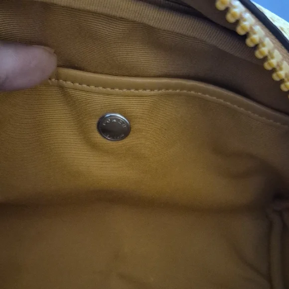 Coach Yellow and Brown Wristlet - Picture 4 of 6